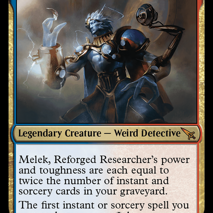 Melek, Reforged Researcher [Murders at Karlov Manor Prerelease Promos]