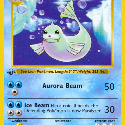 Dewgong (25/102) (Shadowless) [Base Set 1st Edition]