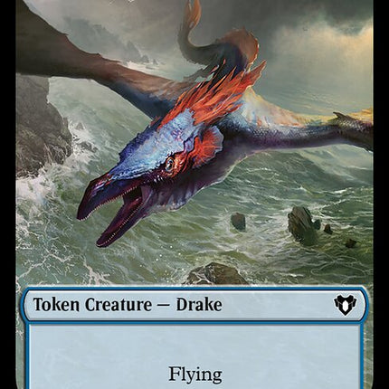 Spirit (0010) // Drake Double-Sided Token [Commander Masters Tokens]