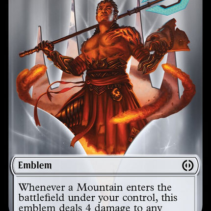 Phyrexian Mite (011) // Koth, Fire of Resistance Emblem Double-Sided Token [Phyrexia: All Will Be One Tokens]