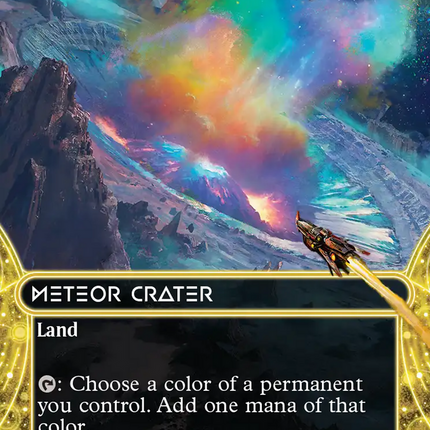 Meteor Crater (0116) (Borderless) (Galaxy Foil) [Edge of Eternities: Stellar Sights]