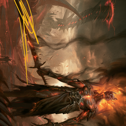 Ashen Reaper Art Card (Gold-Stamped Signature) [March of the Machine Art Series]