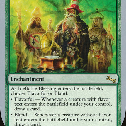 Ineffable Blessing ("choose Flavorful or Bland") [Unstable]
