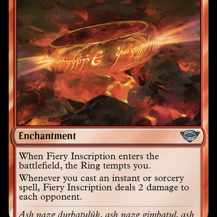 Fiery Inscription [The Lord of the Rings: Tales of Middle-Earth]