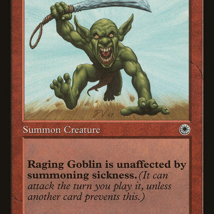 Raging Goblin (No Flavor Text) [Portal]
