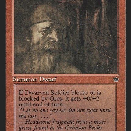 Dwarven Soldier (Rob Alexander) [Fallen Empires]