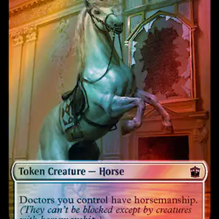 Horse // Food (0057) Double-Sided Token (Surge Foil) [Doctor Who Tokens]