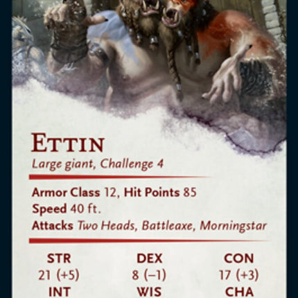 Ettin Art Card (Gold-Stamped Signature) [Dungeons & Dragons: Adventures in the Forgotten Realms Art Series]