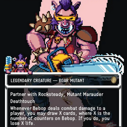 Bebop, Skull & Crossbones (Borderless) (Surge Foil) [Teenage Mutant Ninja Turtles Commander]