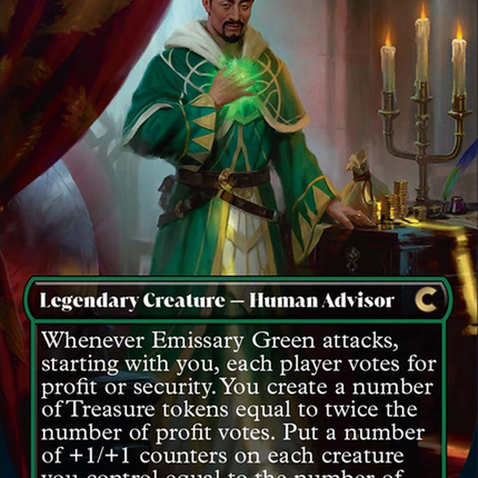Emissary Green (Borderless) [Ravnica: Clue Edition]