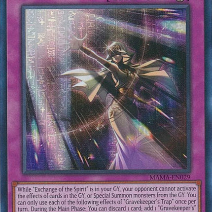 Gravekeeper's Trap [MAMA-EN029] Secret Pharaoh's Rare