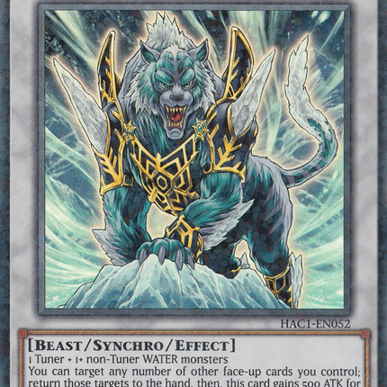 Dewloren, Tiger King of the Ice Barrier (Duel Terminal) [HAC1-EN052] Parallel Rare