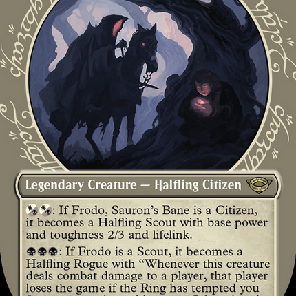 Frodo, Sauron's Bane (Showcase) (Surge Foil) [The Lord of the Rings: Tales of Middle-Earth]