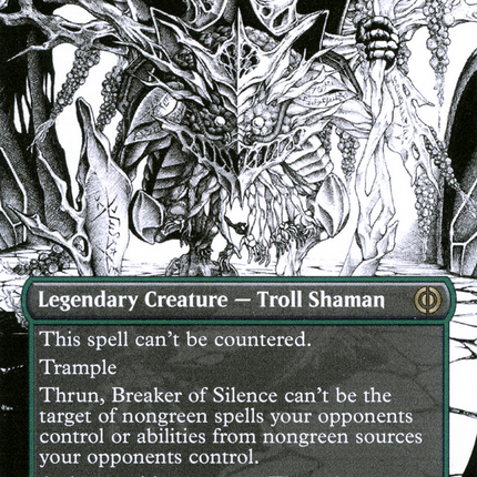 Thrun, Breaker of Silence (Borderless Manga) [Phyrexia: All Will Be One]