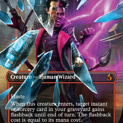 Stingcaster Mage (Borderless) (Facet Foil) [Reality Fracture]