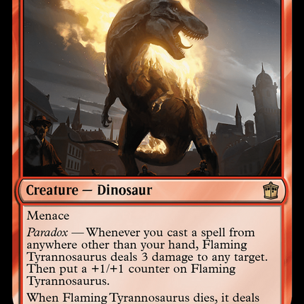 Flaming Tyrannosaurus (Surge Foil) [Doctor Who]
