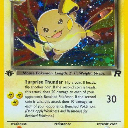 Dark Raichu (83/82) [Team Rocket 1st Edition]