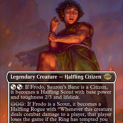 Frodo, Sauron's Bane (Borderless Alternate Art) [The Lord of the Rings: Tales of Middle-Earth]