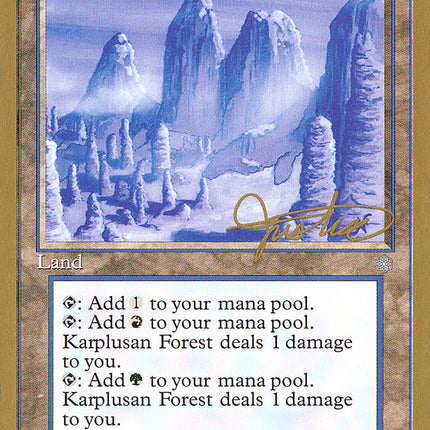 Karplusan Forest (Mark Justice) [Pro Tour Collector Set]