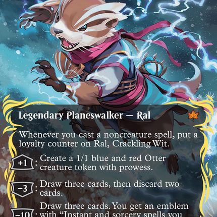 Ral, Crackling Wit (Borderless) (Raised Foil) [Bloomburrow]