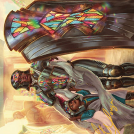 Guardian of New Benalia Art Card (Gold-Stamped Signature) [Dominaria United Art Series]