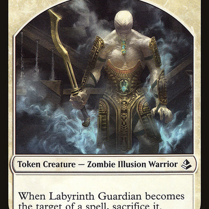 Warrior // Labyrinth Guardian Double-Sided Token [Amonkhet Tokens]