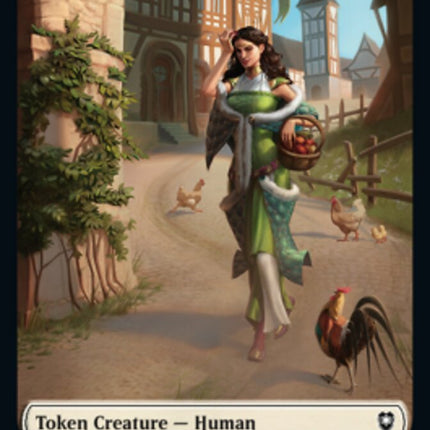 Spider // Human Double-Sided Token [Commander Legends: Battle for Baldur's Gate Tokens]