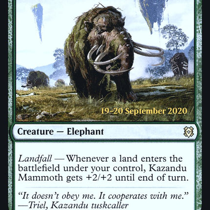 Kazandu Mammoth // Kazandu Valley [Zendikar Rising Prerelease Promos]