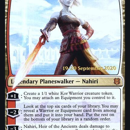 Nahiri, Heir of the Ancients [Zendikar Rising Prerelease Promos]