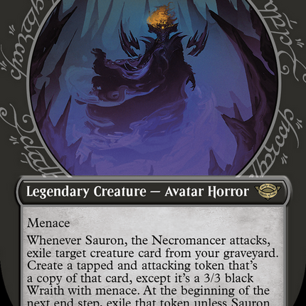 Sauron, the Necromancer (Showcase) (Surge Foil) [The Lord of the Rings: Tales of Middle-Earth]
