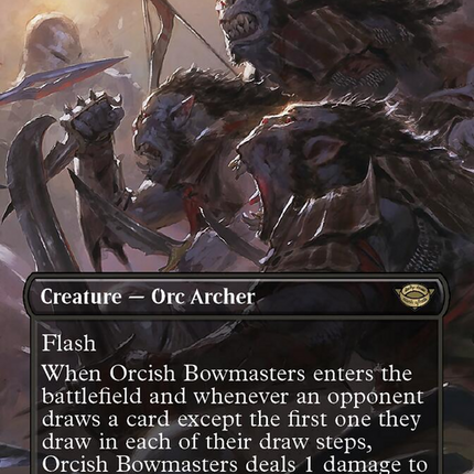 Orcish Bowmasters (Borderless Alternate Art) [The Lord of the Rings: Tales of Middle-Earth]