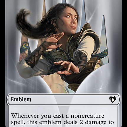 Narset of the Ancient Way Emblem // Wizard Double-Sided Token [Commander Masters Tokens]