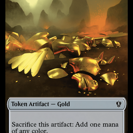 Gold // Treasure Double-Sided Token [Murders at Karlov Manor Commander Tokens]
