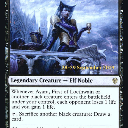 Ayara, First of Locthwain [Throne of Eldraine Prerelease Promos]