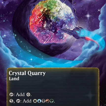 Crystal Quarry (0145) (Borderless) (Galaxy Foil) [Edge of Eternities: Stellar Sights]