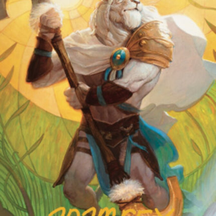 Ajani, Sleeper Agent Art Card (Gold-Stamped Signature) [Dominaria United Art Series]
