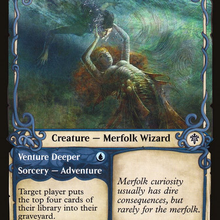 Merfolk Secretkeeper // Venture Deeper (Showcase) [Throne of Eldraine]
