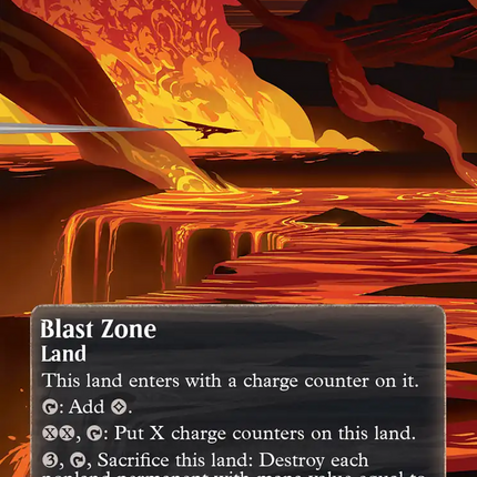 Blast Zone (0137) (Borderless) (Galaxy Foil) [Edge of Eternities: Stellar Sights]
