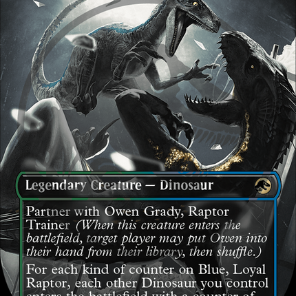 Blue, Loyal Raptor (Emblem) (Borderless) [Jurassic World Collection Tokens]