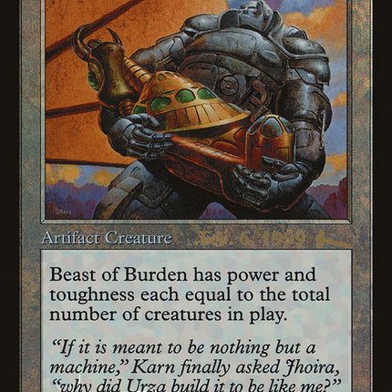 Beast of Burden [Urza's Legacy Promos]