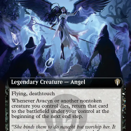 Avacyn, Angel of Horror (Extended Art) [Reality Fracture Commander]