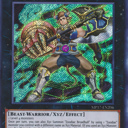 Zoodiac Broadbull [MP17-EN206] Secret Rare