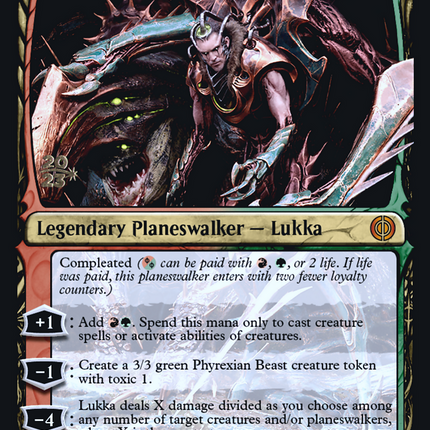 Lukka, Bound to Ruin [Phyrexia: All Will Be One Prerelease Promos]