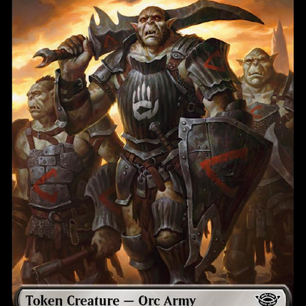 Orc Army (0019) // Food (0024) Double-Sided Token (Surge Foil) [The Lord of the Rings: Tales of Middle-Earth Tokens]