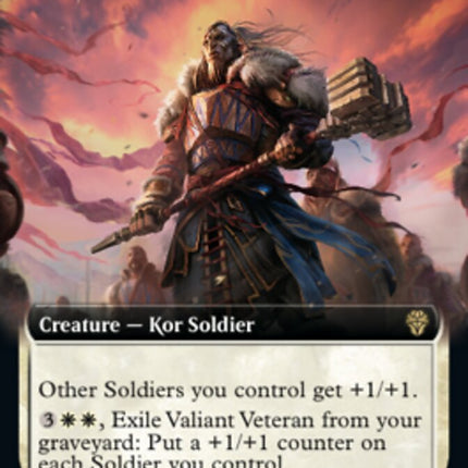 Valiant Veteran (Extended Art) [Dominaria United]