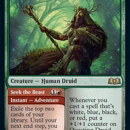 Questing Druid // Seek the Beast [Wilds of Eldraine]