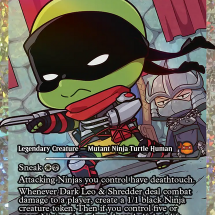 Dark Leo & Shredder (Showcase) (Fracture Foil) [Teenage Mutant Ninja Turtles]
