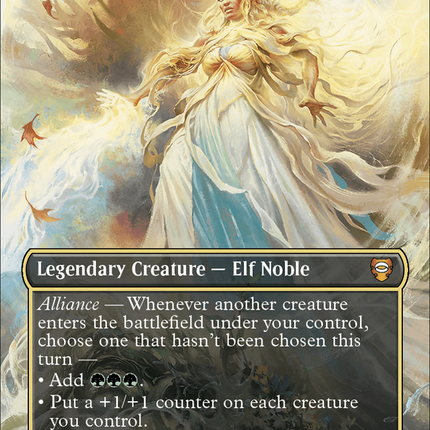 Galadriel, Light of Valinor (Borderless) (Surge Foil) [The Lord of the Rings: Tales of Middle-Earth Commander]