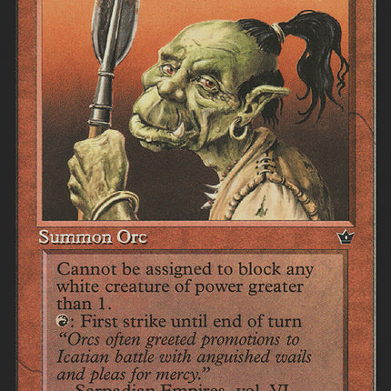 Orcish Veteran (Dan Frazier) [Fallen Empires]