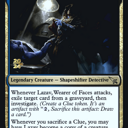 Lazav, Wearer of Faces [Murders at Karlov Manor Prerelease Promos]